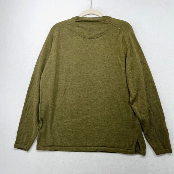 Tommy Bahama Sweater Men M Green 100% Merino Wool Relaxed Fit Classic Everyday - Picture 3 of 11